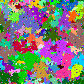 900,000,000 squares from the computer.  Each dot represents a 8100 spins.